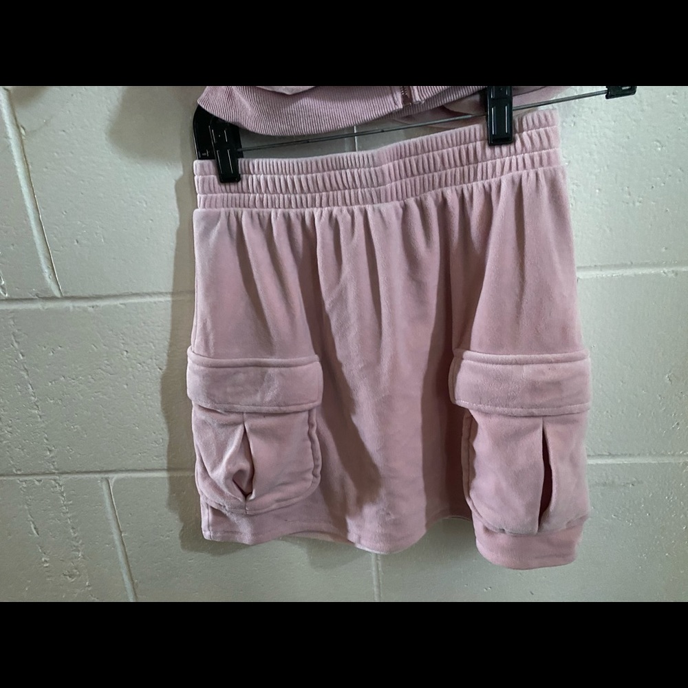 Cropped Hoodie skirt set